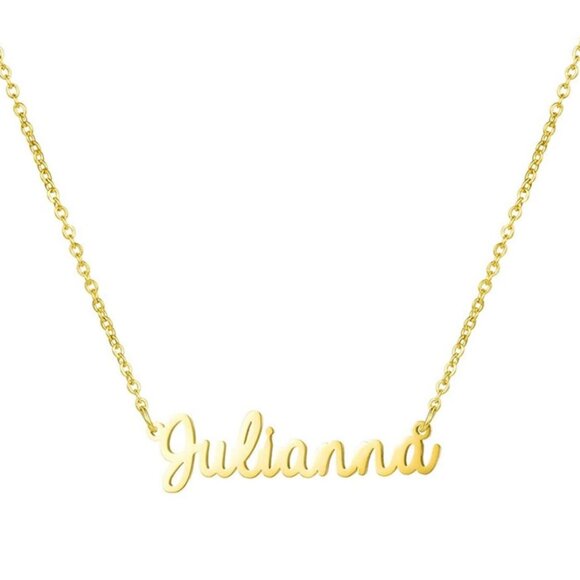 ‘Julianna’ 18K Gold Plated Stainless Steel Love Pendant Necklace - Picture 1 of 3